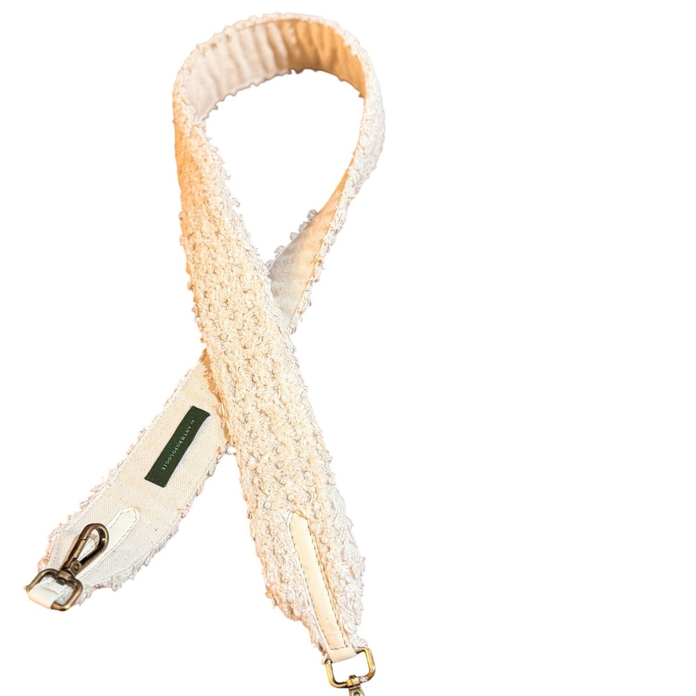 Anthropologie Sherpa Boucle Detachable Bag Strap Cream Texture Purse Replacement